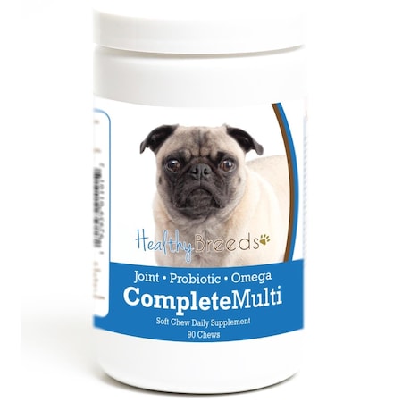 Healthy Breeds Pug all in one Multivitamin Soft Chew, 90PK 192959011012